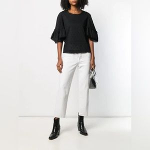 See any Chloé Textured Flounce- Sleeve Blouse